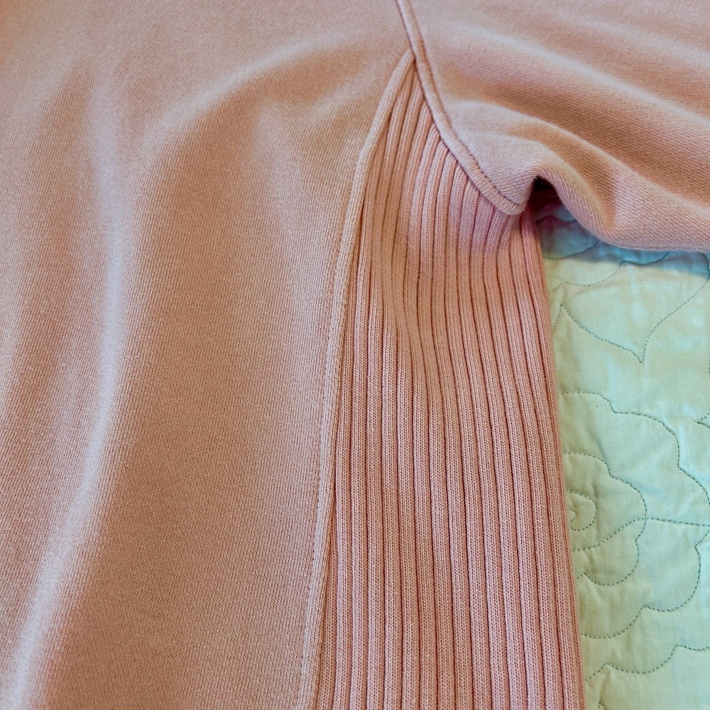 Aerie Oversized Crewneck Women's Size XS / TP Pink Ribbed Sides Trim Cozy Lounge - Picture 4 of 15